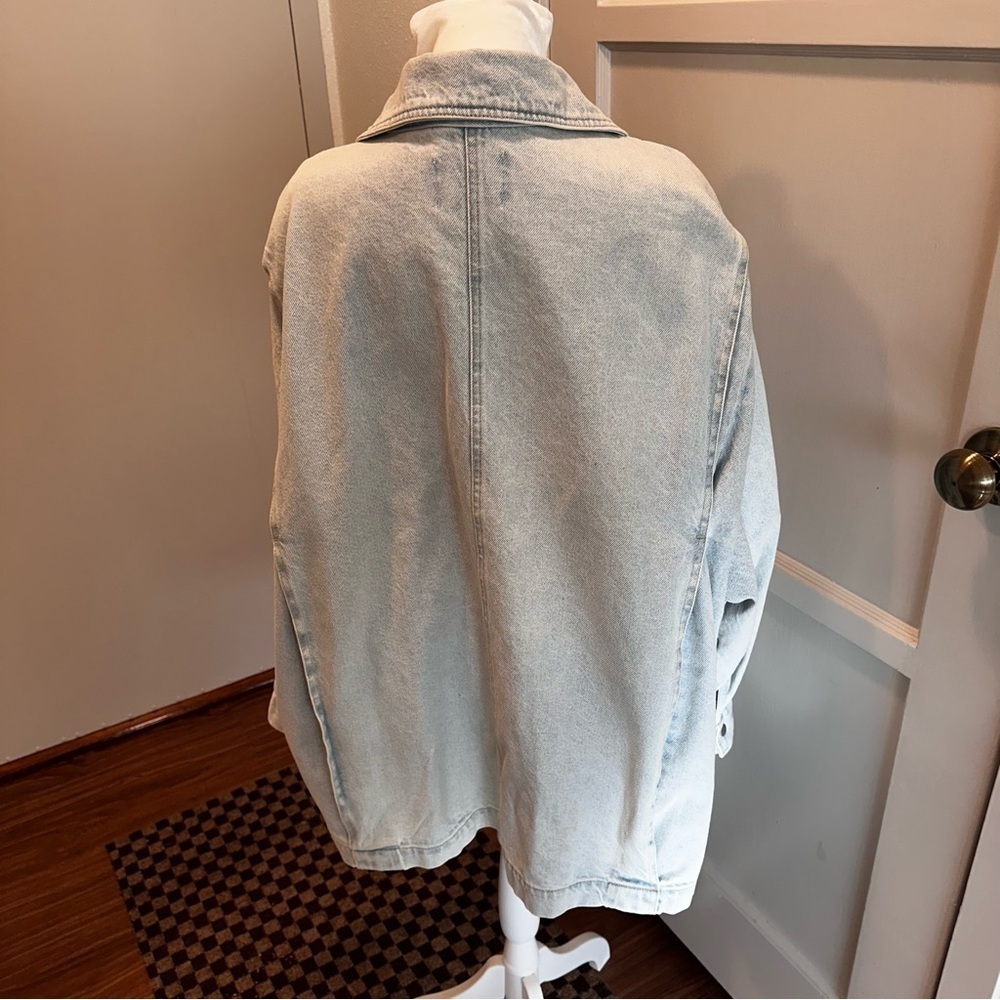 H&M Oversized Light Denim Jacket Sz XXL - Picture 11 of 16